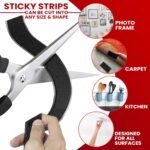 Bonzella Self Adhesive Hook and Loop Tapes, Mosquito Net Mounting Tape For Office use, Photo Frames, Multipurpose Double Sided Adhesive Hook & Loop Fastener Tape for Crafting & Wall Hanging (10M x 25mm) - Image 6
