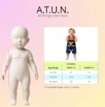 A.T.U.N. (ALL THINGS UBER NICE) Baby Boys Cotton Printed Dungaree Set | Soft Breathable Fabric | Adjustable Strap Shorts with Heart Print | Stylish Casual Outfit for Baby Unisex - Image 3