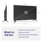 Roku Smart TV 2026-32 Inch Select Series, 720p HD TV - RokTV with Voice Remote - Flat Screen LED TV with Wi-Fi for Live Local News, Sports and Movies Streaming - Bluetooth Headphones Mode - Image 9