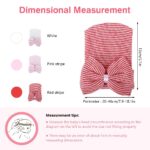 SNOWIE SOFT® 3pcs Baby Caps for Born 0-3 Months, Bow Knot Turban Baby Cap 6-12 Months Infant Caps for Babies, Ultra Soft New Born Hats Shower Gift for New Born Girl Boy - Image 2