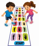 Dorytoy Hopscotch Mat for Kids Floor Games Playmats & Floor Gyms Kith-Kith, Stapu, Langdi, Ekka Dukka, Paandi, Kunte Bille Unique Balancing Game - Image 5