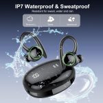 Wireless Earbuds, Bluetooth 5.4 Headphones Sport, Over Ear Buds With ENC Noise Cancelling Mic, 48H, Wireless Earphone With Earhooks, Stereo Deep Bass, IP7 Waterproof Headset for Workout, Black (Black) - Image 5