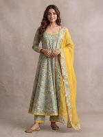 Leriya Fashion Women's Rayon Printed Anarkali Kurta and Pant with Dupatta Set | 3-Piece Printed Anarkali Kurti Set | Ethnic Festive & Office Wear Suit for Women | Elegant Suit Set for Woman - Image 3