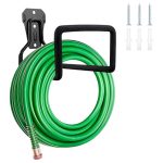 NYALA 1 Pcs Heavy Duty Black Garden Hose Hangers – Outdoor Water Hose Storage Holder & Wall Mount Hose Reel Stand (Rust-Resistant, Easy Install)