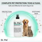 Dr. Pet Medicated Anti Tick & Flea, Flea Egg Spray for Both Dogs & Cats | 3× Fast-Acting, Long-Lasting, Guaranteed Results | Treatment, Preventive, Ectoparasites Killer and Repellent Spray | 100 ml - Image 5