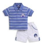 Pure Cotton Collared T-Shirt and Half Pant Set for Kids