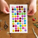 Multicolor Self-Adhesive Button Stickers, Round Shape Buttons Stickers for Art and Crafts, Set of 2 Sheets (132 Buttons)