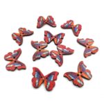Wooden Butterfly Shape Buttons 2 Hole Sewing Buttons for Fashion/Replacement/Decorative/Jackets/Kurtis and Also Used DIY Art and Craft item (711 - Wooden RED BLU BUTTERFLY Buttons 24 pcs) - Image 5