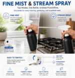 500ml Refillable Spray Bottle, Durable HDPE Plastic Trigger Sprayer, Fine Mist & Stream Spray, Leak-Proof BPA-Free Bottle for Cleaning Supplies, Plants, Beauty & Home Use (Pack of 1) - Image 6