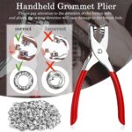 DIY Craft 1000 Pcs, Multi-Color Metal Eyelets Washer Grommets Kit Hole Punch Plier Gold/Silver Eyelets Washer Kit for Leather, Canvas, All Fabrics Clothes, Shoes, Belts, Bags, Contain Gram (1000) - Image 4