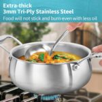 Hawkins 2 Litre Triply Stainless Steel Pro Handi | Induction & Gas Compatible | No Burning | Even Heating | with Stainless Steel Lid | Silver (PSH20S) - Image 4