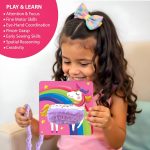 Chalk and Chuckles Princess Unicorn Lace Art Kit for Kids, Develop Fine Motor Skills, Mess-Free DIY Lacing Craft Activity, Creative Toy, Birthday Gift for Girls, Boys Ages 3 4 5 6 7 Years - Image 8