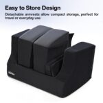FOVERA Lap Desk Pillow | Height Adjustable, Soft & Comfortable Armrest, Easy to Store | For Working on Laptop, Reading & Gaming | Work from Home Pillow | Perfect for Using on Bed, Sofa & Floor (Black) - Image 7