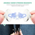 12 Pairs Curtain Magnets, Magnetic Curtain Clips Closure No Sewing Prevent Light Leaking, Closed Curtains Closure Button Buckle Curtains Holder Clips for Home Bedroom Office Draperies - Image 5