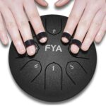 FYA 6 Inch Steel Tongue Drum 8 Notes C Major for Kids and Adults with Rubber Mallets, Finger Picks and Padded Travel Bag, Unique Gifts for Him or Her (Black)… - Image 4