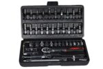 46 in 1 tool kit Drive Socket Set Auto Repair Hand Tool Ratchet Hex Wrench Set, Tool Kit For Automotive Repair, Household, Car & Bicycle Repairs Metric Screwdriver Set With Storage Case - Image 7