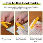 Olevs Automatic Silicone Bookmark Smart Page Holder for Reading Cute and Unique Book Mark Clip for Women Men and Kids Reading Accessories for Study Office and School Supplies-PO-4-VX_2005 - Image 3