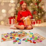 Wooden Alphabet, Number, and Shapes Puzzles for Toddlers - Montessori Educational Learning Toy Set for Boys & Girls - Chunky Colorful Peg Puzzles for 3+ Year Olds, 3-Pack - Image 8