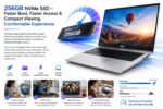 Acer One 14 Laptop Z14-55M | 14" HD Display | AMD Ryzen 3 7320U | 8GB LPDDR5 RAM | 256GB NVMe SSD | Windows 11 | Thin & Light Design | AMD Radeon Graphics | Silver - Image 5
