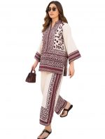Modestouze Attires Cord Set for Women Cotton Stylish Poly Rayon - Turkish Co Ord Set for Women Stylish Mandarin Neck Floral Print Western Co Order Sets, Wear as Office Coat, Travel Coord