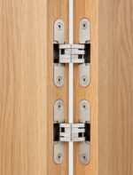 Prince Eleven 2 PCS Invisible Concealed Door Hinges with Screws | Heavy Duty Stainless Steel Cross Folding Hinge | 180° Frameless Hidden Hinges for Wooden Doors Cabinets and Kitchen (CCH-003) - Image 3