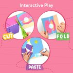 Skillmatics Paper Scissor Skills Activity Book - Snip Snip 25 Fun Cutting & Creative Activities for Preschoolers 2 Child-Safe Scissors Fine Motor Skills Craft Kit Gifts 3 to 7 Yrs Multicolour | 25 Cutting & Creative Activities for Preschoolers, 2 Child–Safe Scissors, Felt Craft Kit, Screen-Free Fun, Gift for Ages 3–7 - Image 5