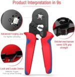 GREECHO Ferrule Crimping Tool Kit with 1200PCS Wire End Ferrules & Crimper Plier, Wire Crimping Tool Kit Self-adjustable Ratchet Tool Set for AWG 23-7 Electrical Wire Connectors, 0.25-10mm² - Image 9