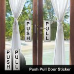 Silver Metal Push Pull Stickers for Glass and Wood | Self Adhesive Stainless Steel Metal Sticker for Door | Push and Pull Stickers for Hospital Malls Office 1 Set (2pcs) - Image 2