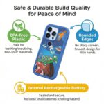 Kids Phone – Rechargeable Toy for Kids with 24 Learning Modes | Talking Dummy Mobile for Boys & Girls Age 2–12 | Educational Mobile Phone Toy with, Music & Games Flash Card Phone - Image 5