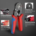GREECHO Ferrule Crimping Tool Kit with 1200PCS Wire End Ferrules & Crimper Plier, Wire Crimping Tool Kit Self-adjustable Ratchet Tool Set for AWG 23-7 Electrical Wire Connectors, 0.25-10mm² - Image 4