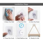 Zulaxy Photo Frame Hooks for Wall Without Drilling, 10 Pack Self Adhesive Hooks for Wall Heavy Duty Strong Nail Free for Hanging Photo Frame (Hanging Hook, Transparent) Stainless Steel - Image 7