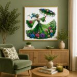 CHEFERYN 5D Diamond Painting Butterfly Kit for Adults & Kids | Rhinestone Crystal Art Painting with Tools | DIY Wall Decoration Frame Craft Kit | Home Decor Gift (30CM X 30CM) (Lady Umbrella) - Image 4