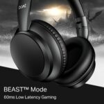 boAt Rockerz 371, 40mm Drivers, 50hrs Battery, 60ms Low Latency, ENx Tech, BT v5.4, Foldable Cups, Voice Assistant, Bluetooth Headphones, Wireless Headphone with Mic (Black Sabre) - Image 7