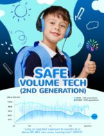 iClever Kids Wired Headphones with LED Light, 85dBA Safe Volume Kids Headphone with Cord, Stereo Sound Foldable Adjustable, USB C Kid Headphones for School/Boys/Girls/iPad, Blue Black - Image 2