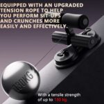 Sit Up Bar Foot Holder - Sit Up Assist | Abdominal Exercise Equipment | Situp Bar With Resistance Band With Suction Cups | Non-Slip Workout Equipment For Core Strength Training Fitness Planks Thigh - Image 4