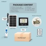 Homehop Solar Light Outdoor Home Garden 50W Waterproof Flood LED Wall Lamp | Solar Flood Light Outdoor Automatic Security for Porch, Patio, Pathway, Indoor With Remote Control (6000mAh, Cool White, ABS) - Image 8