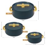 Selvel Elegance Inner Steel Casserole Set of 3 (1700ml, 1200ml, 600ml)|BPA Free|Advanced P.U. Insulation|Keeps Food hot & Fresh Chapati, Roti, Biryani and More (Emerald Green) - Image 2