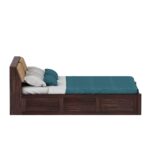 Ganpati Arts Sheesham Wood Mayor King Size Bed with Headboard Box Storage for Bedroom Living Room Wooden Double Bed Palang (Walnut Finish) - Image 8