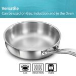 Hawkins Pro 18 cm Frying Pan, Triply Stainless Steel Fry Pan with Stainless Steel Handle, Silver (PSF18) - Image 5