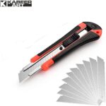 KABEER ART Heavy Duty 18 mm Cutter Set With 10 Replacement Blades - Image 6