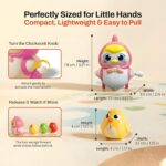 Chicken Wind-Up Toy for Kids, Swinging Magnetic Hen with Chicks, Crawling Clockwork Walking Animal Toy, Educational Interactive Preschool Toddler Toy for Boys & Girls, Multicolor - Image 2