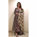 Nermosa Women Printed Anarkali Kurta and Pant Set with Dupatta | Printed Kurta Set | Cotton Suit | Women Kurta Sets | - Image 6