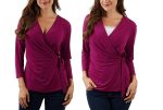 GLAMORAS Cotton Clip On Camisole for Women Mock Lace | Deep Neck Cleavage Cover Up Inner Cami Secret Slip for Women | Free Size - Set of 3 - Image 2