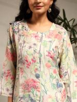 GRECIILOOKS Kurta Set for Women | Co ord Sets for Woman Stylish | Floral Printed Kurta's Sets | Straight Kurtas with Palazzo Pants | Ethnic Casual Set's - Image 3