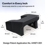 FOVERA Lap Desk Pillow | Height Adjustable, Soft & Comfortable Armrest, Easy to Store | For Working on Laptop, Reading & Gaming | Work from Home Pillow | Perfect for Using on Bed, Sofa & Floor (Black) - Image 6