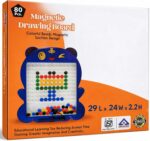 Btop® Creative Magnetic Bead Drawing Board for Kids | Bear Shape Educational Learning Toy with Magnetic Pen & Colorful Beads | Reusable Writing & Pattern Making Board (80 PCS) - Image 5