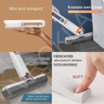 Mini Mop for Kitchen, Floor, Glass, Car & More - 2 Sponges, Self Squeeze, Strong Absorbent, Wet & Dry Use, Multicolour, ABS & Sponge Material, Wet and Dry USE - Image 5