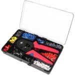 GREECHO Ferrule Crimping Tool Kit with 1200PCS Wire End Ferrules & Crimper Plier, Wire Crimping Tool Kit Self-adjustable Ratchet Tool Set for AWG 23-7 Electrical Wire Connectors, 0.25-10mm²