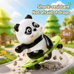 Cute Panda Action Toy for Kids (1 PCS) – Rotating & Moving Panda Toys with Skateboard, Hula Hoop & Jump Rope, Educational Interactive Toy for Boys & Girls - Image 3