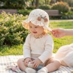 SNOWIE SOFT® Baby Hats for Girls, Baby Sun Hat Four Seasons Cap for Baby Girl 0-12 Months, Warm Bucket Hat with Lace Chin Strap Visor Hats for Beach Travel Sun Protection Caps Pink - Image 6